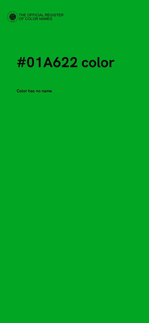 #01A622 color image