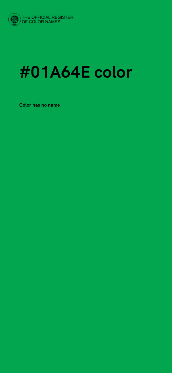 #01A64E color image