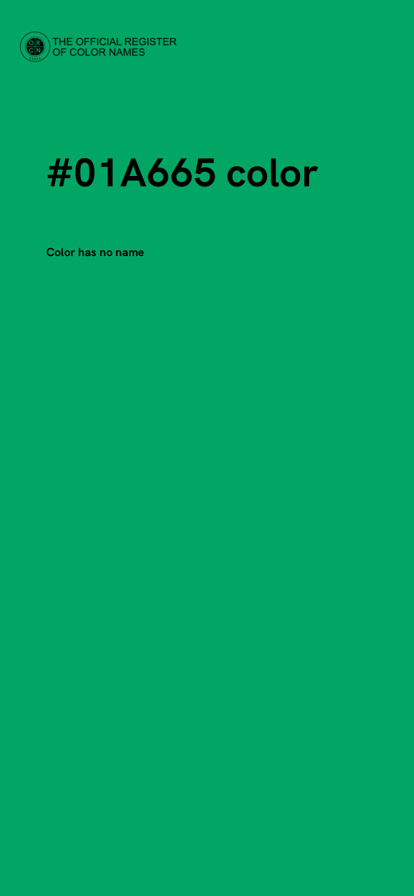 #01A665 color image