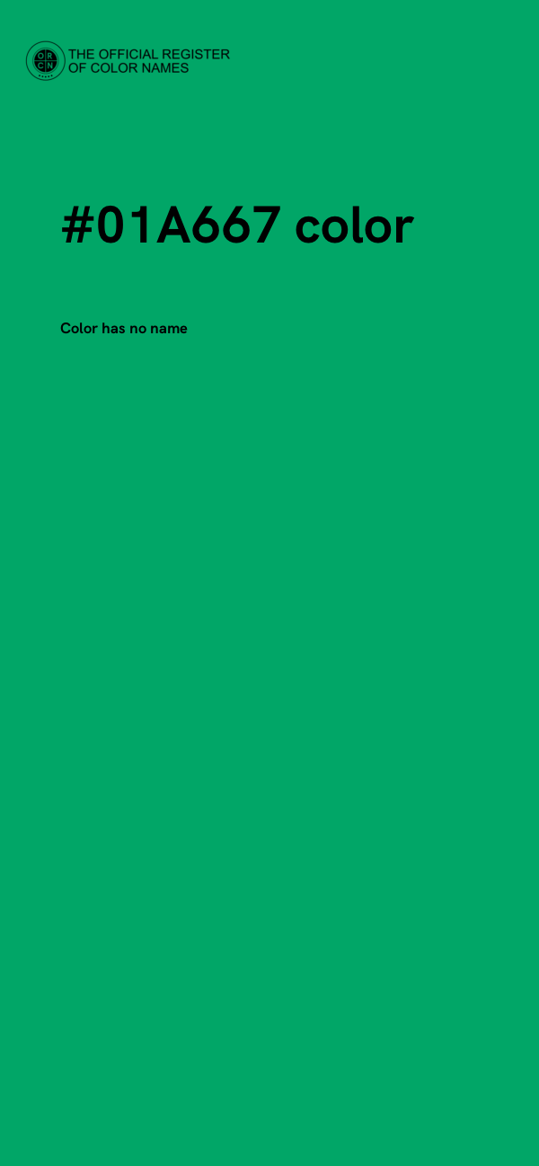 #01A667 color image