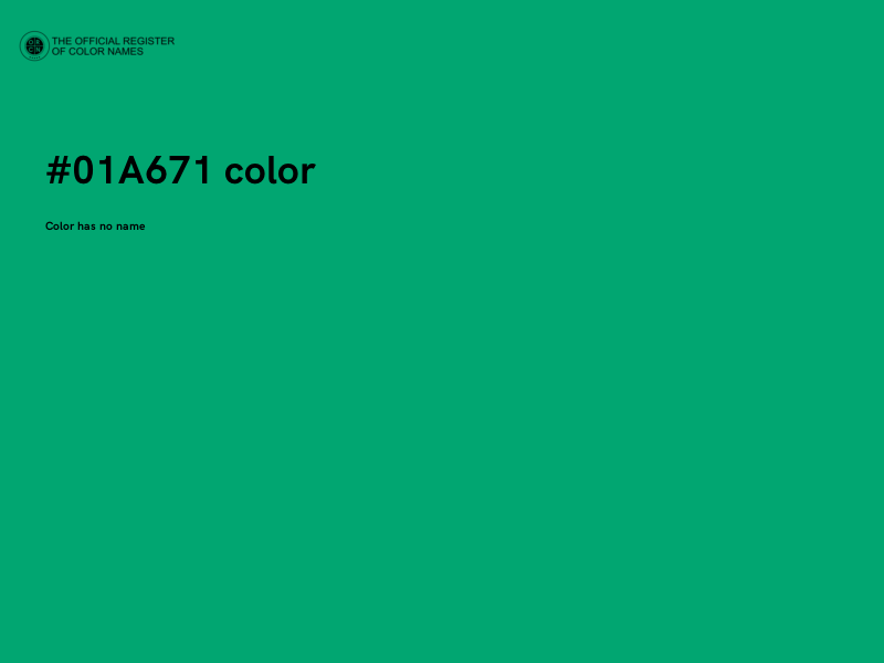 #01A671 color image