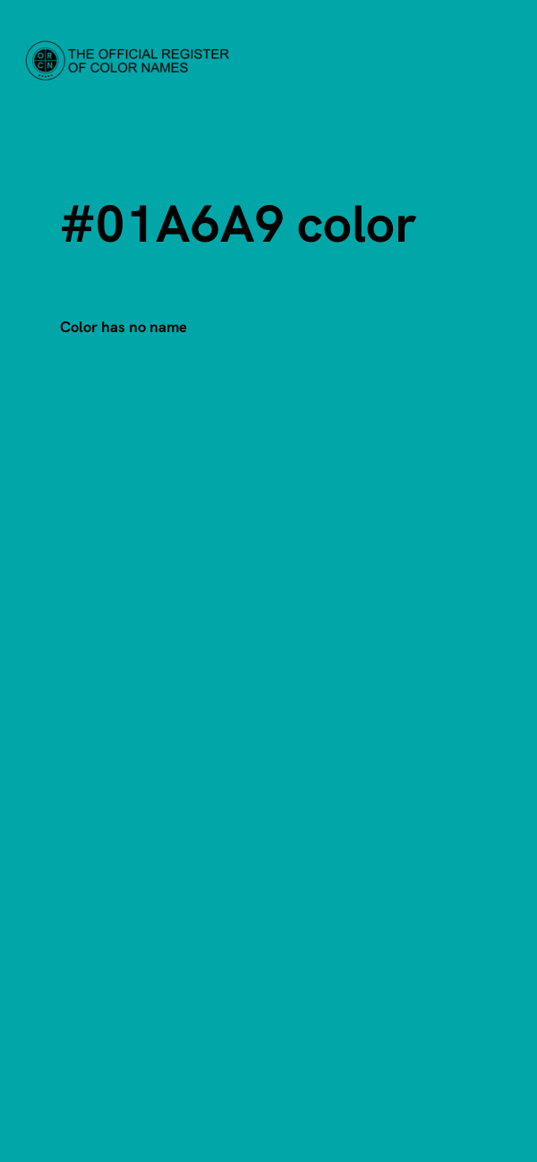 #01A6A9 color image