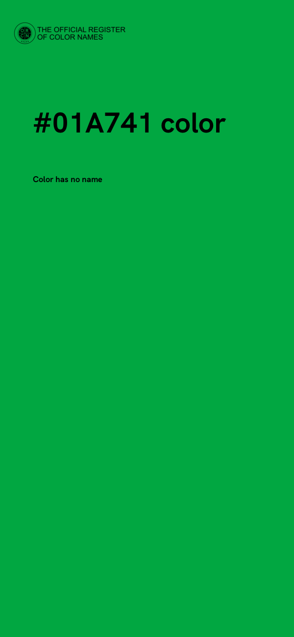 #01A741 color image