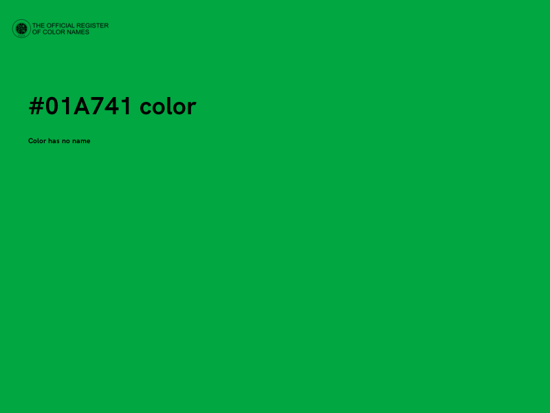 #01A741 color image