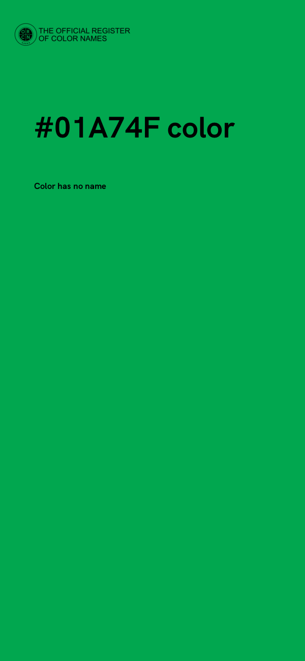 #01A74F color image