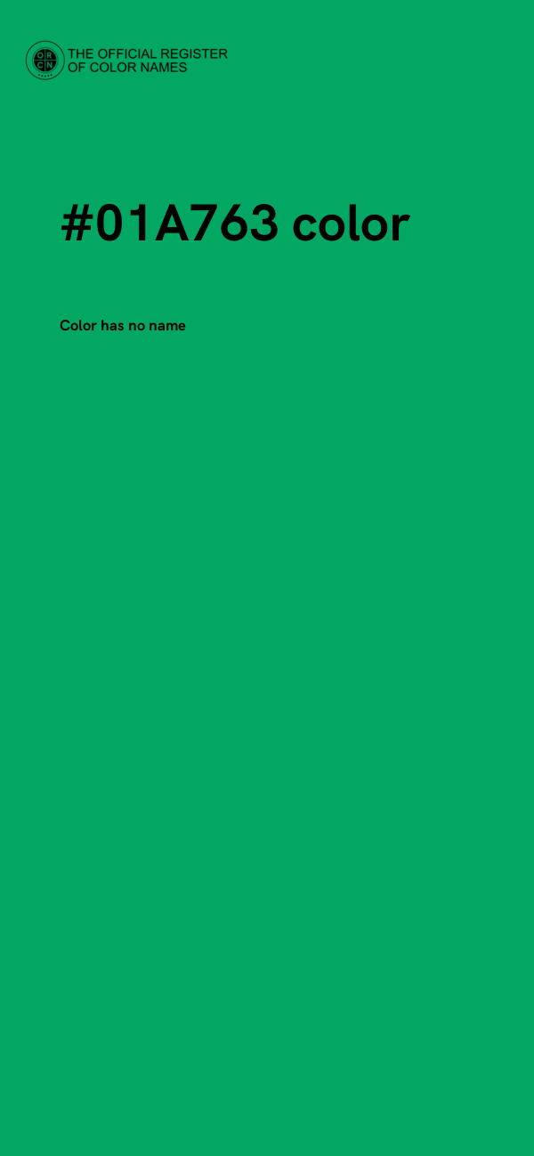 #01A763 color image