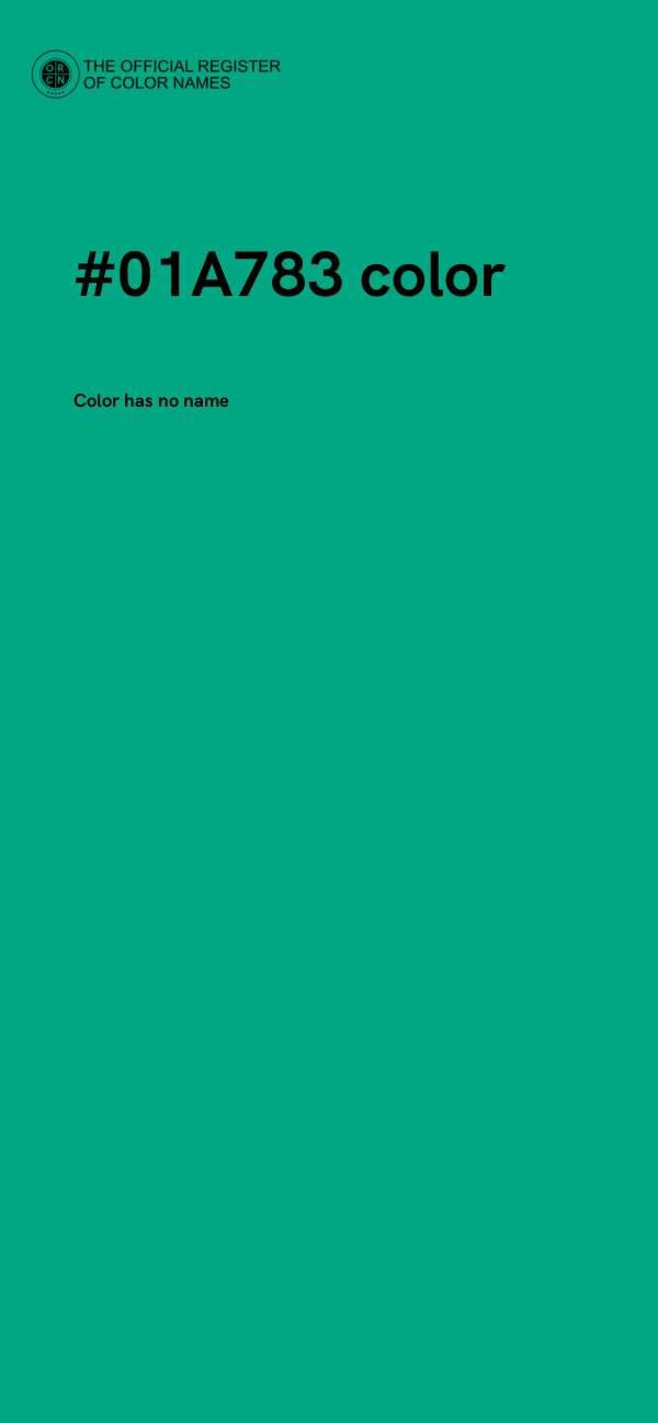 #01A783 color image