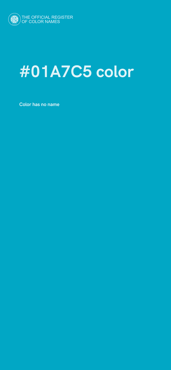 #01A7C5 color image