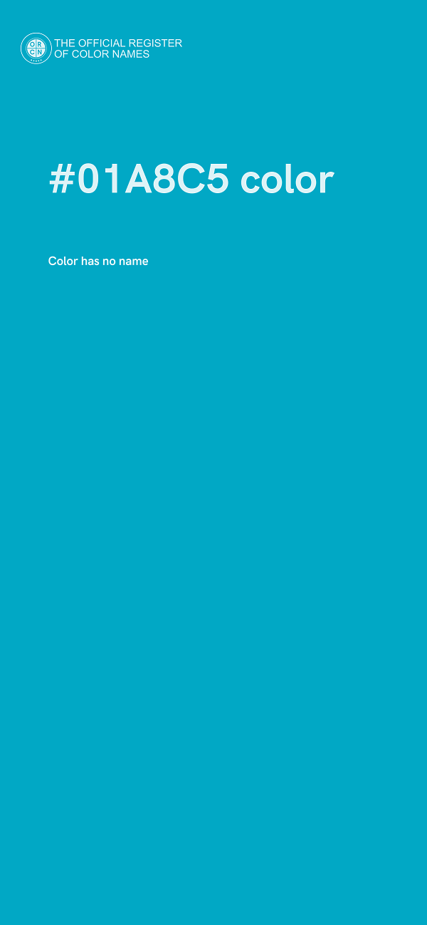 #01A8C5 color image
