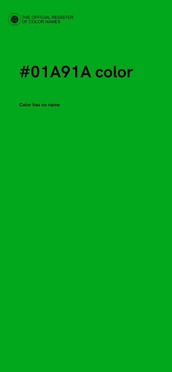 #01A91A color image
