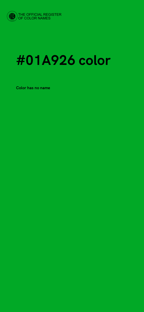 #01A926 color image