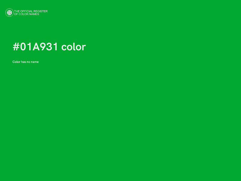 #01A931 color image