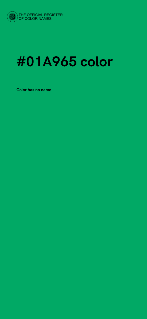 #01A965 color image