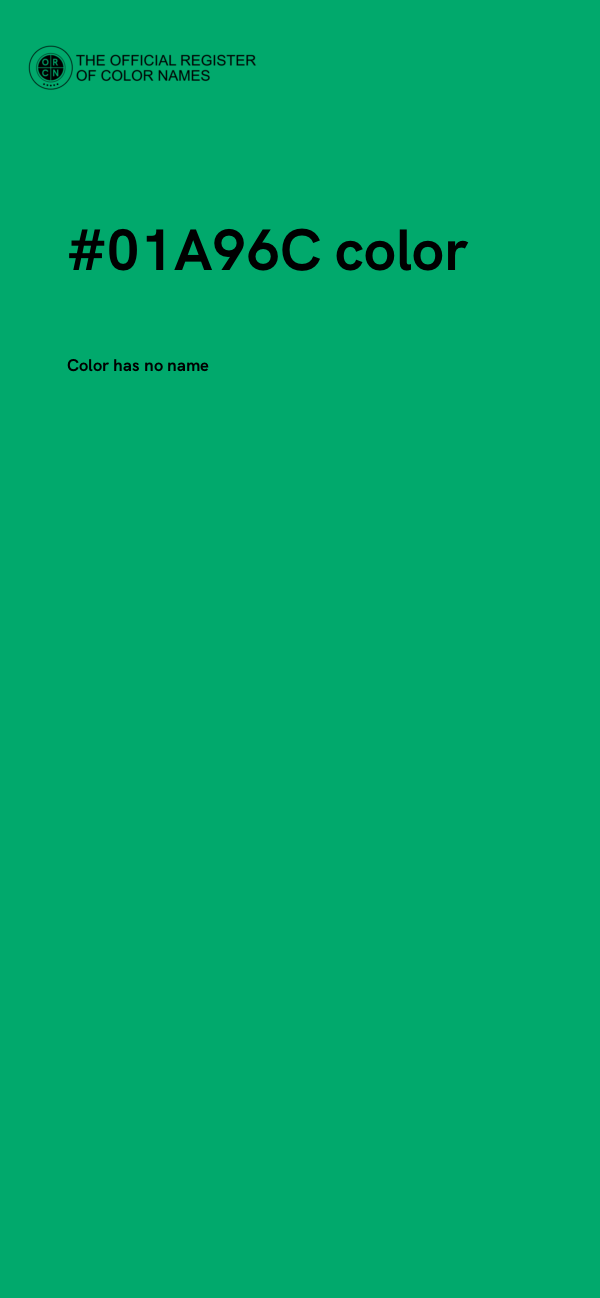 #01A96C color image