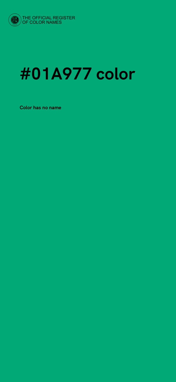 #01A977 color image