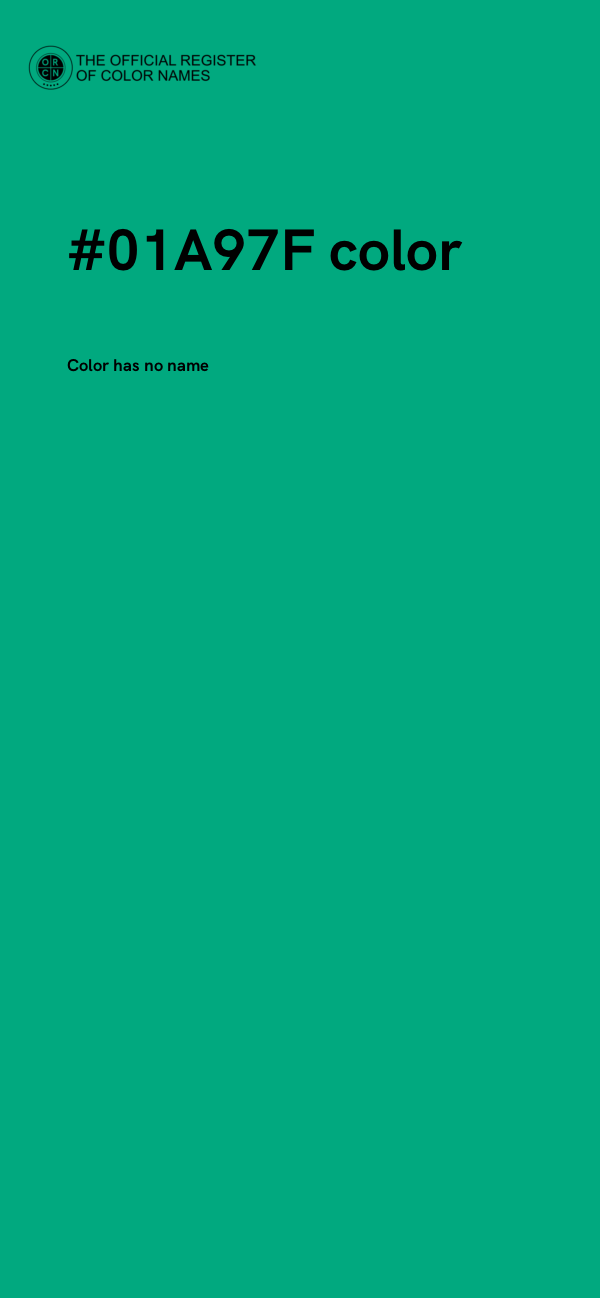 #01A97F color image