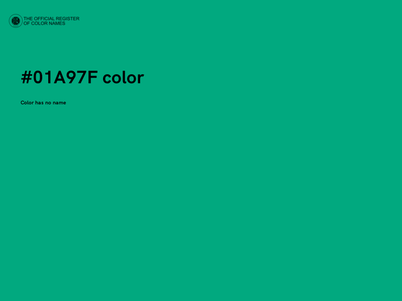 #01A97F color image