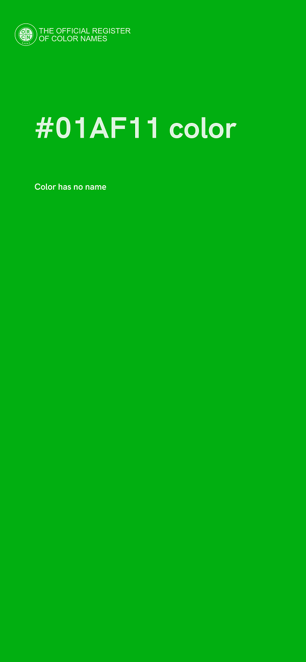 #01AF11 color image