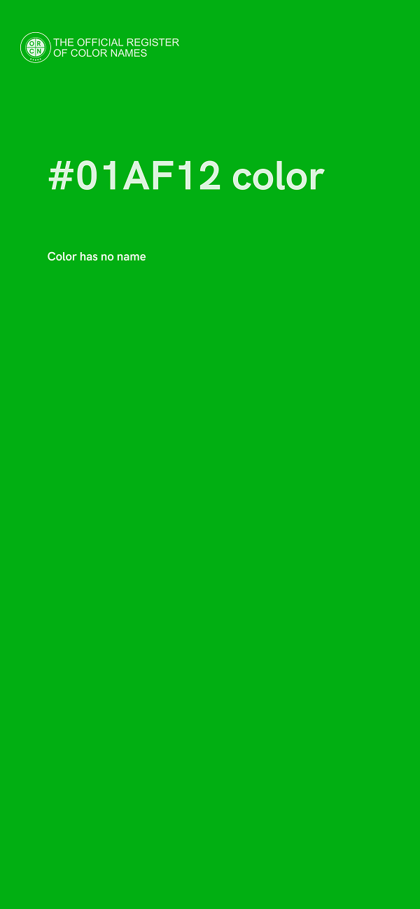 #01AF12 color image