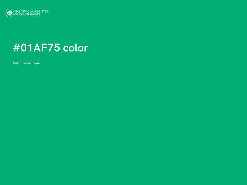 #01AF75 color image