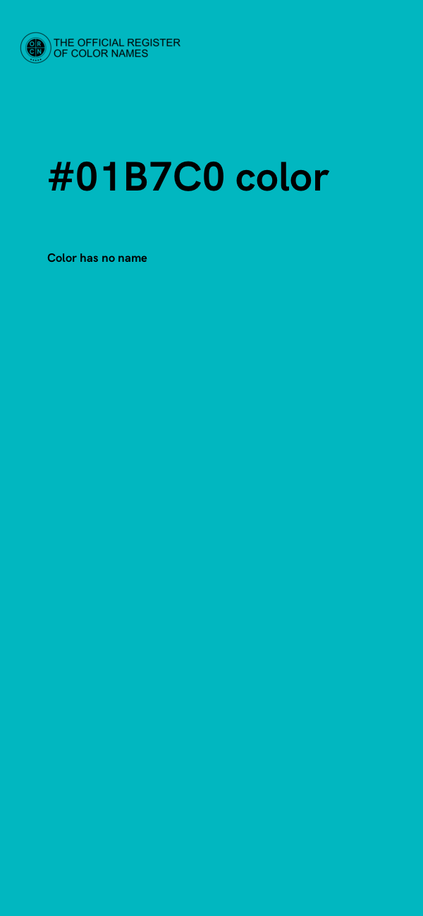 #01B7C0 color image