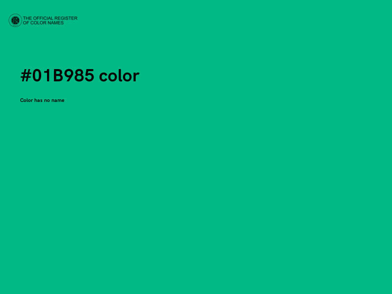 #01B985 color image