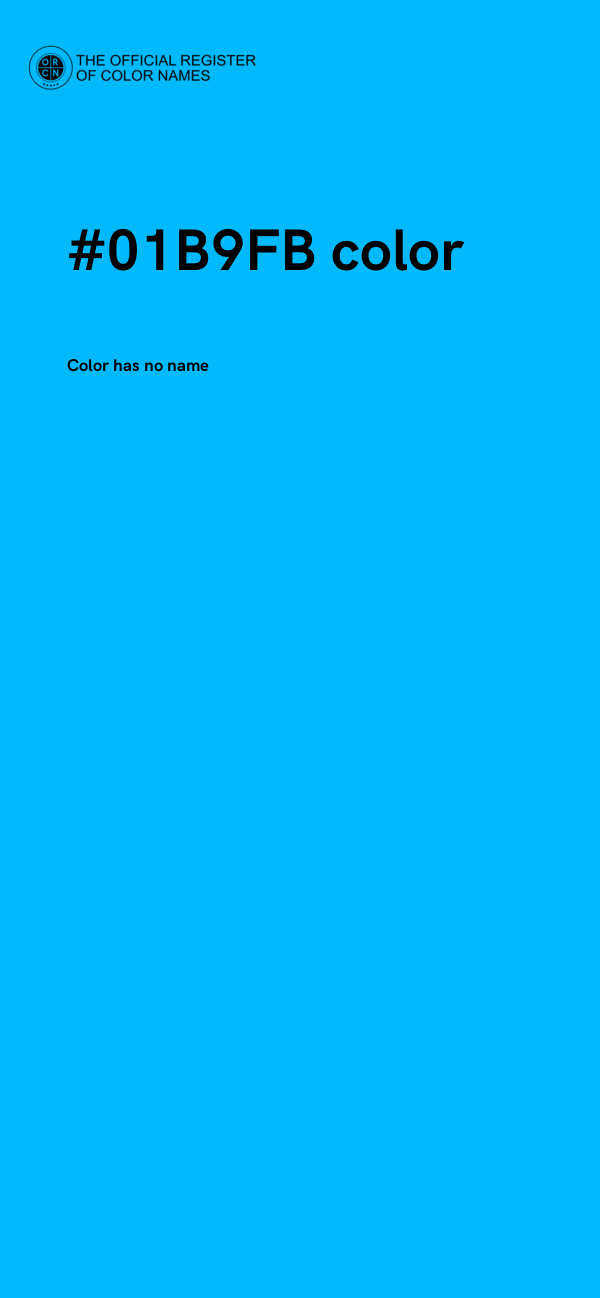 #01B9FB color image