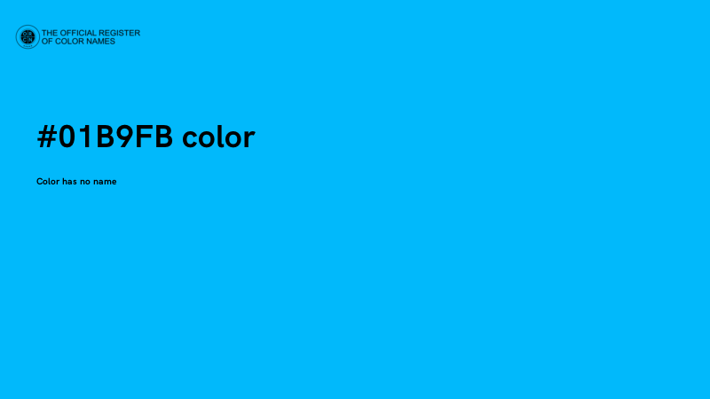 #01B9FB color image