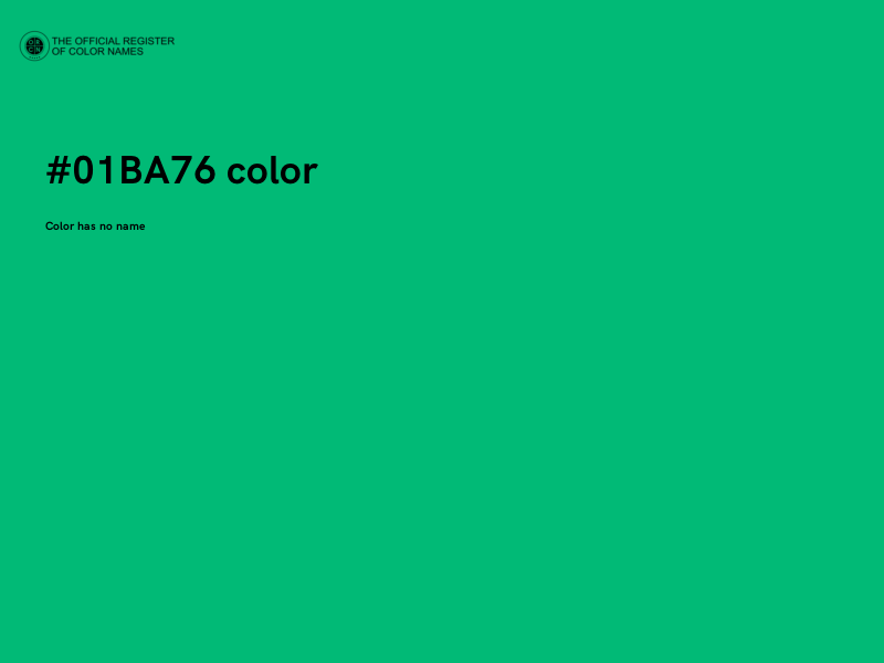 #01BA76 color image