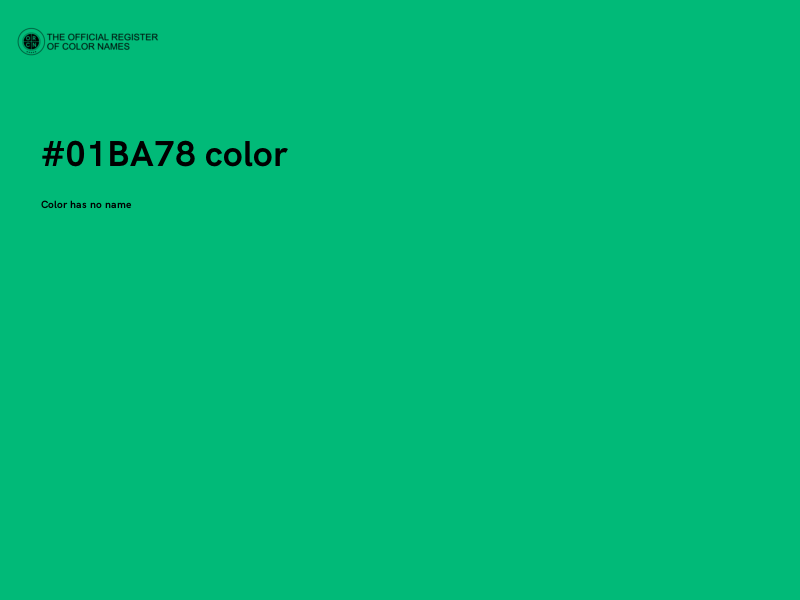 #01BA78 color image