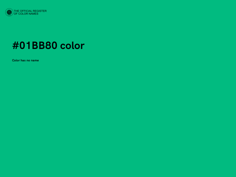 #01BB80 color image