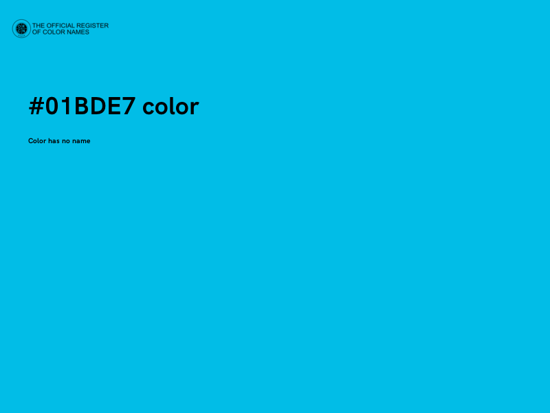 #01BDE7 color image