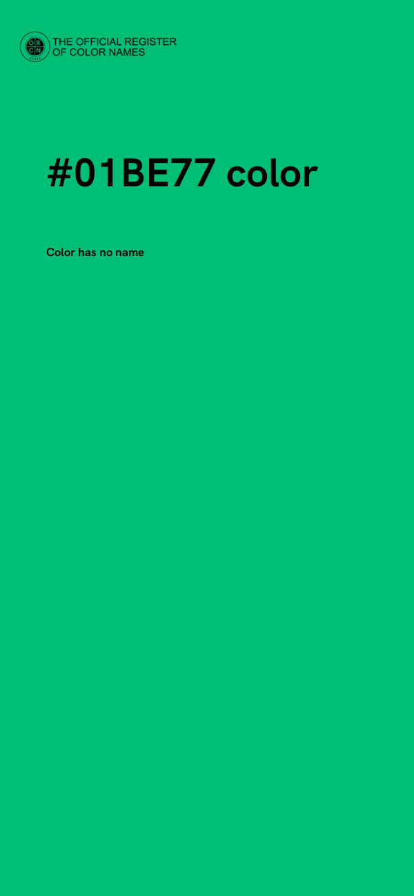 #01BE77 color image