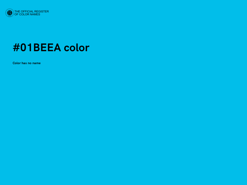 #01BEEA color image