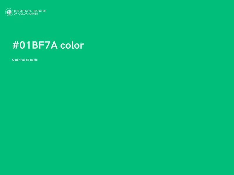 #01BF7A color image