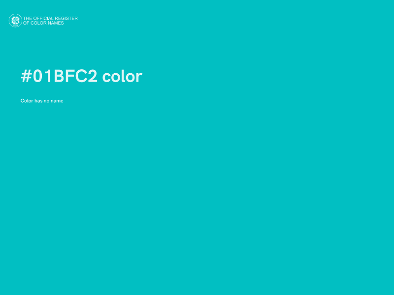 #01BFC2 color image