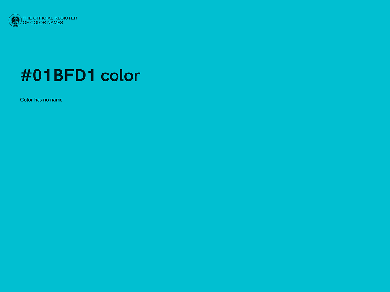 #01BFD1 color image
