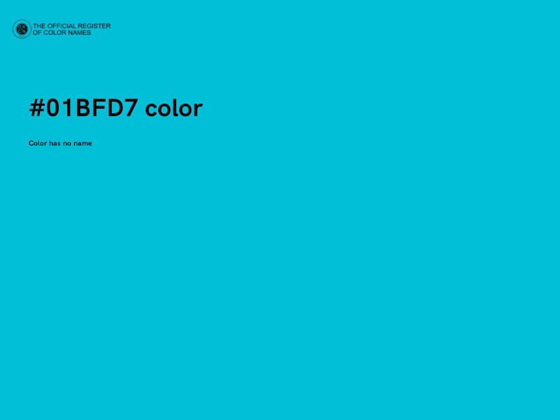 #01BFD7 color image