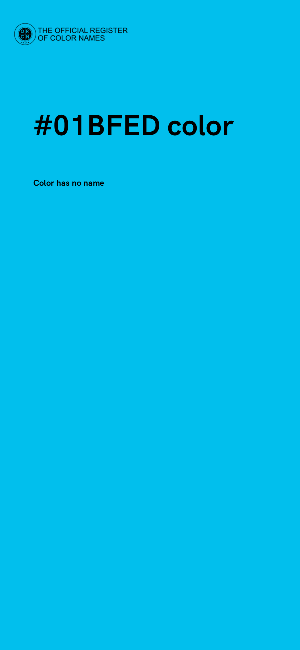 #01BFED color image