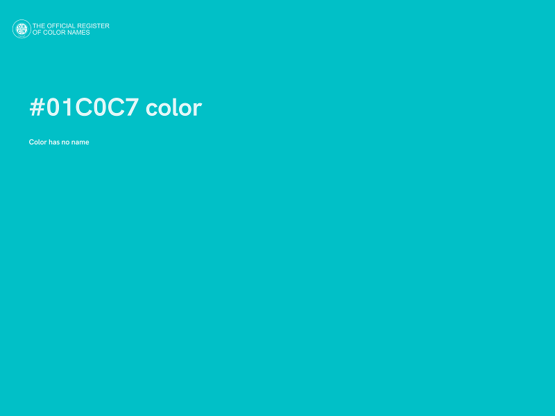 #01C0C7 color image