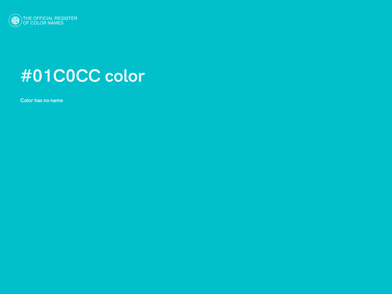 #01C0CC color image