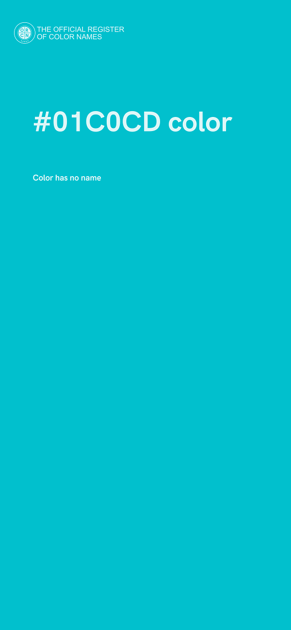 #01C0CD color image