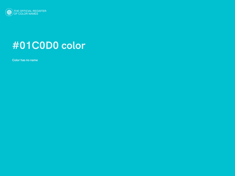 #01C0D0 color image