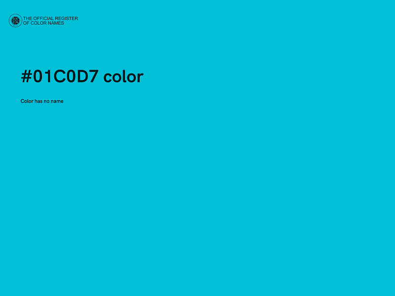 #01C0D7 color image