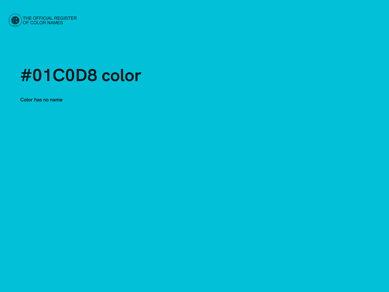 #01C0D8 color image