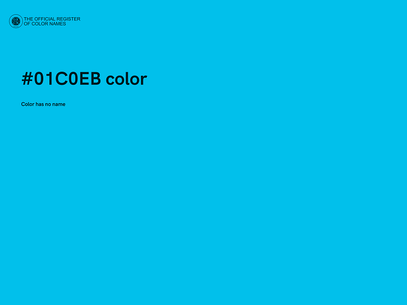 #01C0EB color image