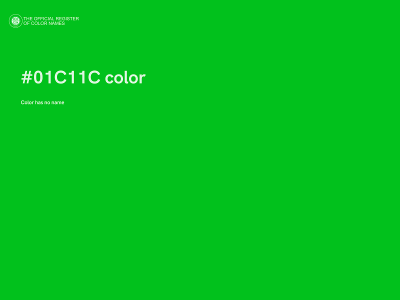 #01C11C color image