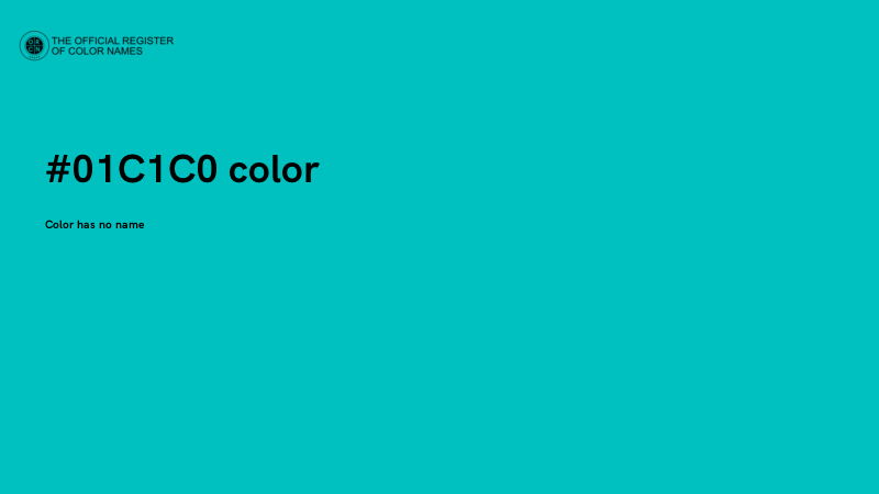 #01C1C0 color image