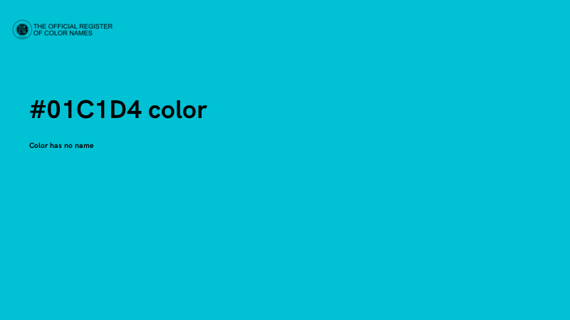 #01C1D4 color image