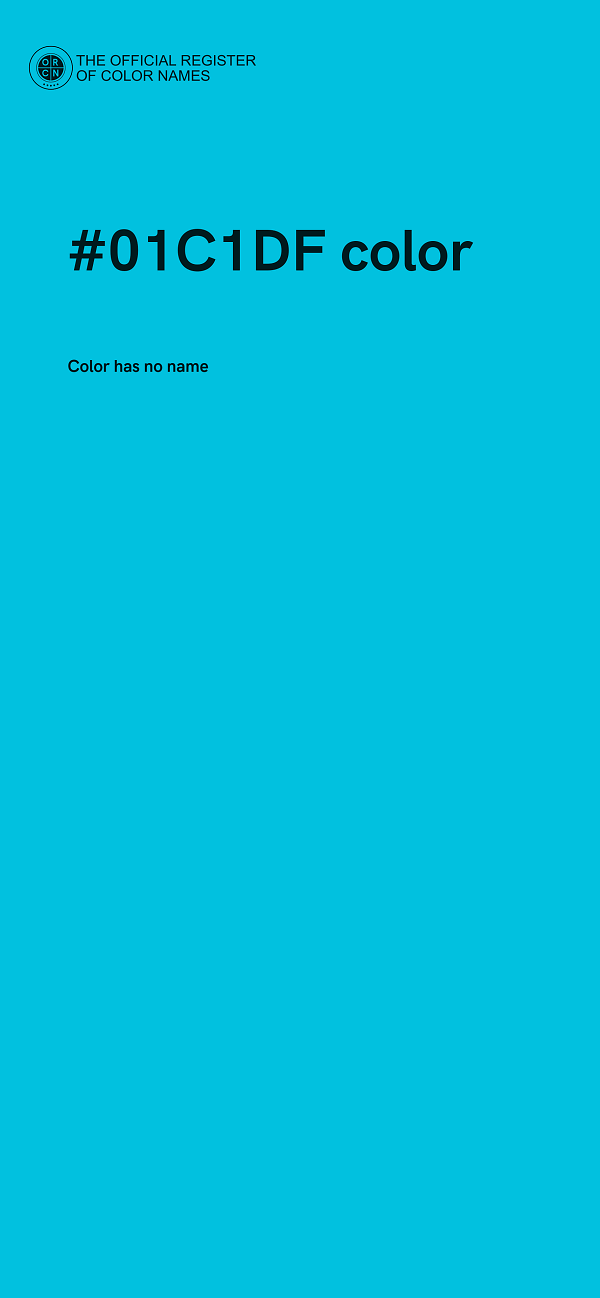 #01C1DF color image